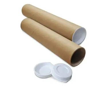 2X30 MAILING TUBES 0.060" WITH CAPS KRAFT 50/CS