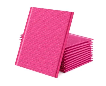 6.5"X9" PINK POLY BUBBLE MAILERS #0 SELF SEAL  500 PCS/ CASE