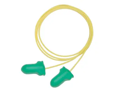 FOAM EARPLUGS CORDED-HOWARD LEIGHT LT-30 LASER TRAK ORANGE/BLUE METAL DETECTABLE 100/BOX